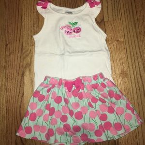 Gymboree very cherry skort and tank